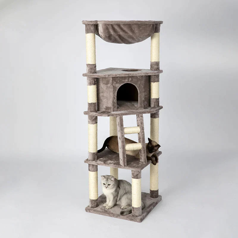 HONEYPOT CAT® Chipboard Flannel Cat Tree 158cm-4