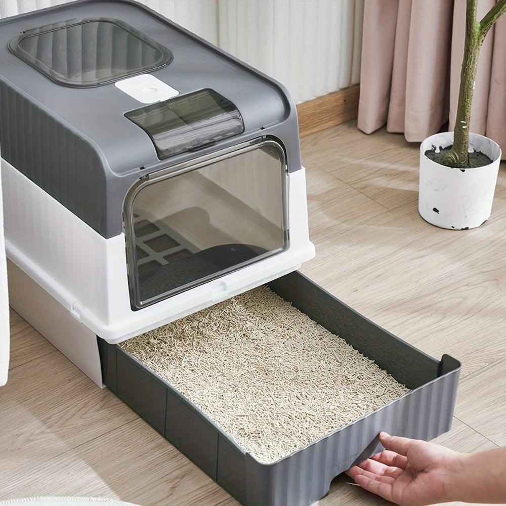 Extra Large Cat Litter Box Dual Entry-2