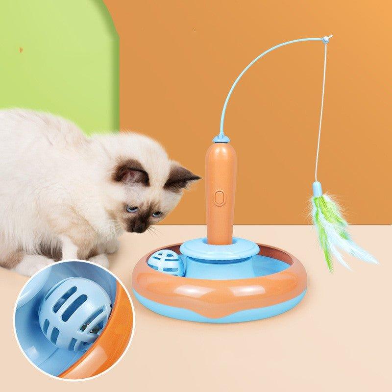 2 In 1 Pet Cat Toy With Feather For Self-Play -1