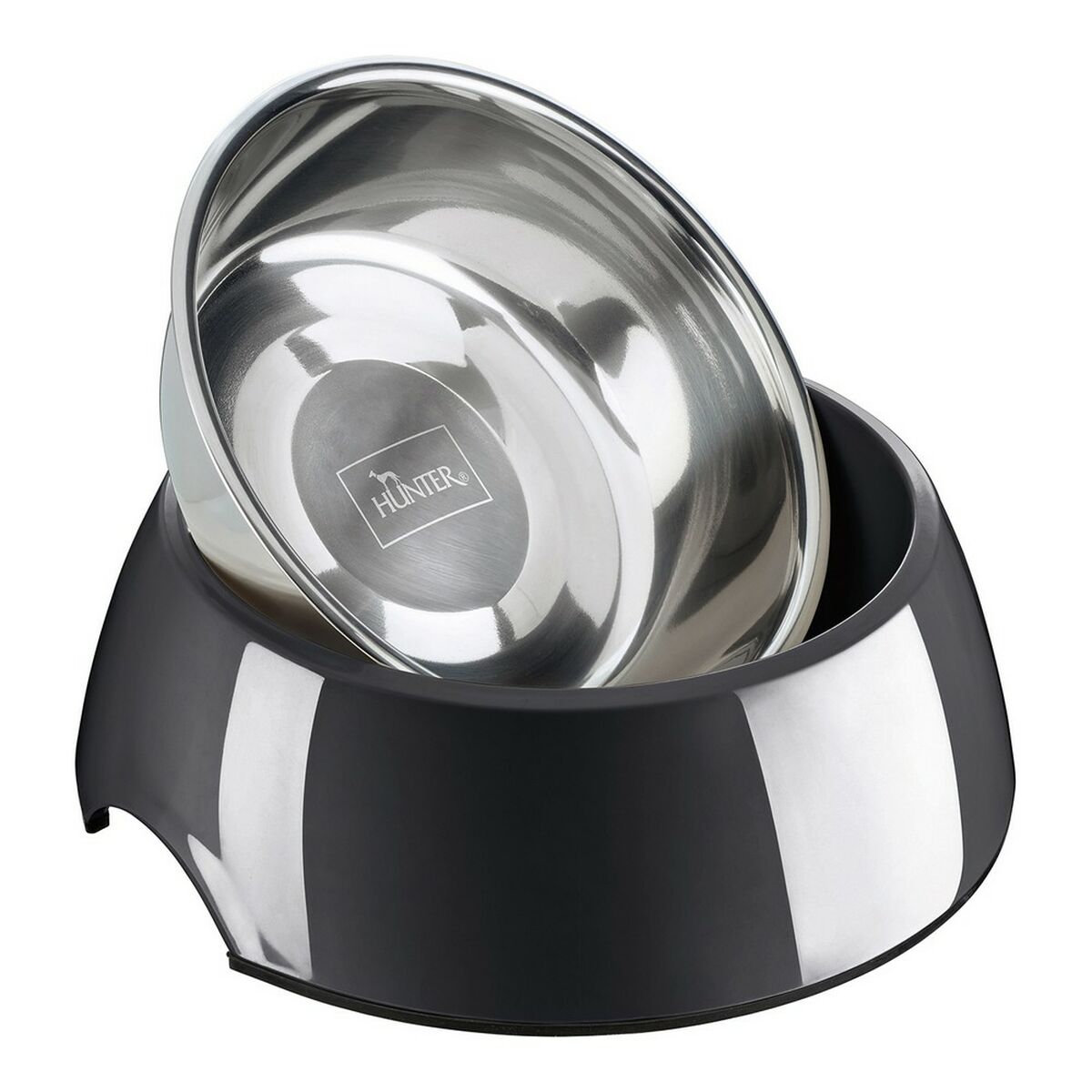 Dog Feeder Stainless steel Black-1