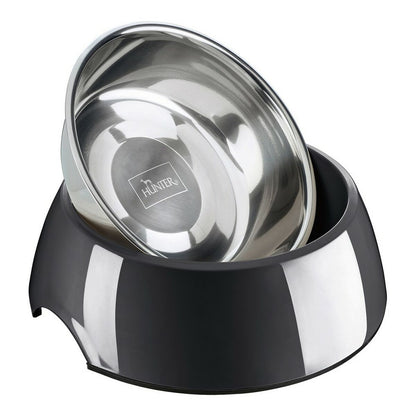 Dog Feeder Stainless steel Black-1