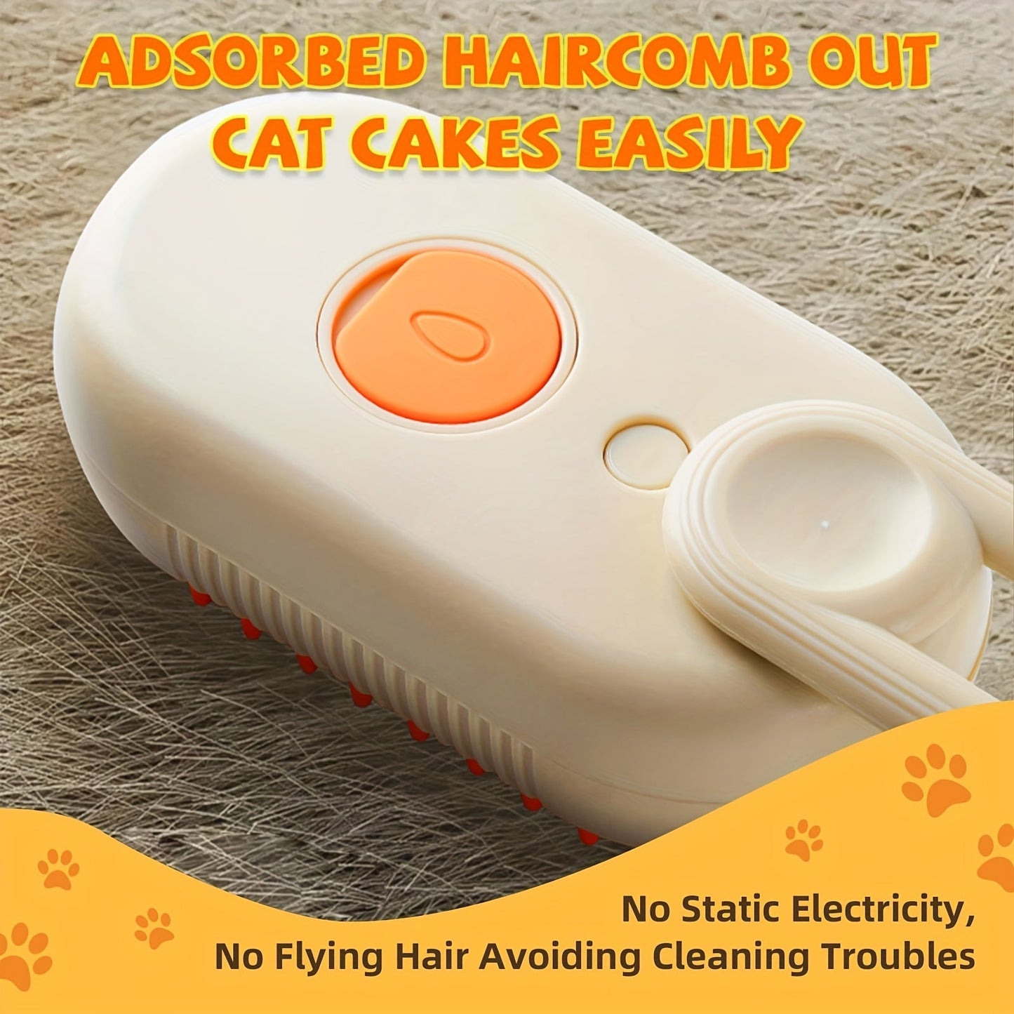 3-in-1 Self-Cleaning Steam Pet Brush-3