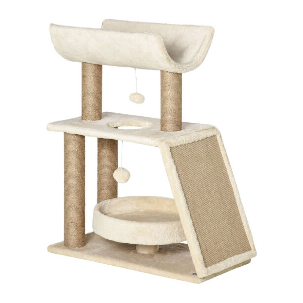  Cat Climbing Frame with Scratching Post and Resting Basket-0